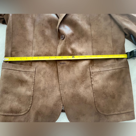 Coppley Tan Leather Micro Fiber Sport Coat - size 44 - Picture 10 of 10